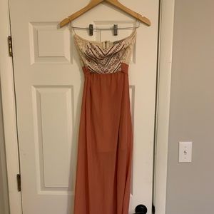 Beautiful strapless maxi dress